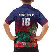 Custom Cayman Islands Family Matching Puletasi and Hawaiian Shirt Green Turtle Sporty Style - Wonder Print Shop