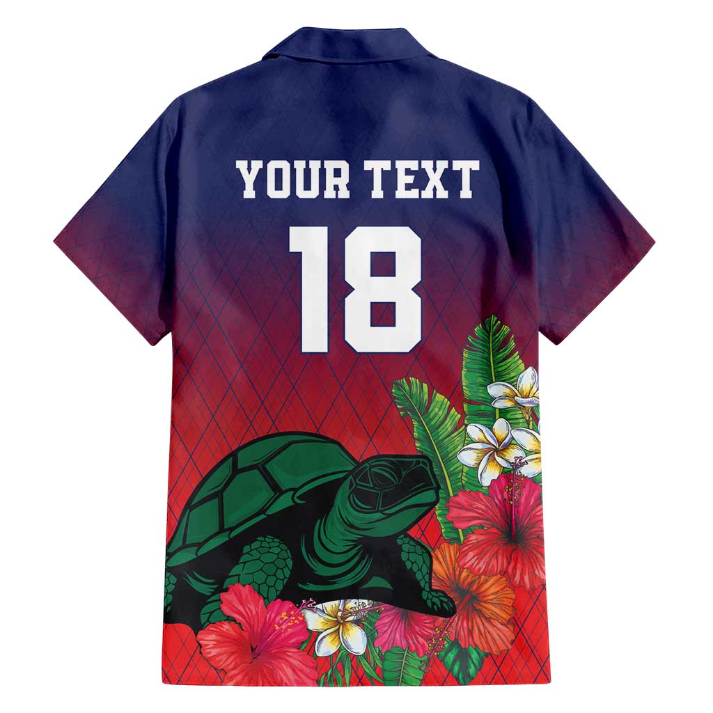 Custom Cayman Islands Family Matching Puletasi and Hawaiian Shirt Green Turtle Sporty Style - Wonder Print Shop