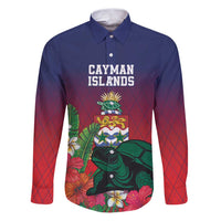 Custom Cayman Islands Family Matching Puletasi and Hawaiian Shirt Green Turtle Sporty Style - Wonder Print Shop