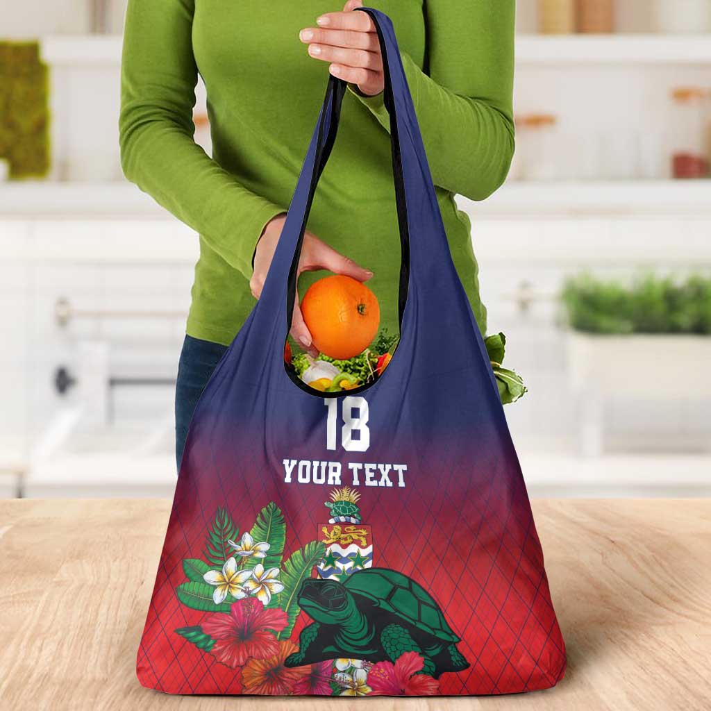 Custom Cayman Islands Grocery Bag Green Turtle Sporty Style - Wonder Print Shop