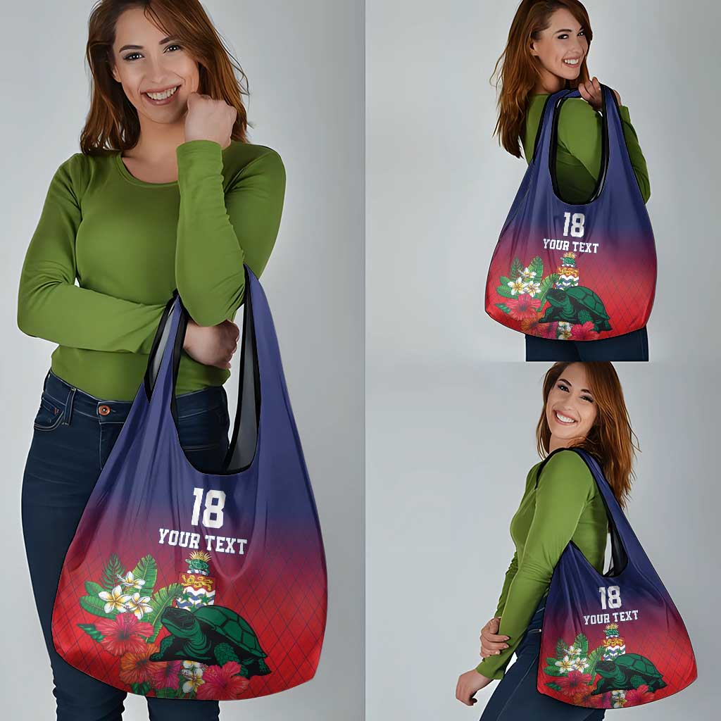 Custom Cayman Islands Grocery Bag Green Turtle Sporty Style - Wonder Print Shop