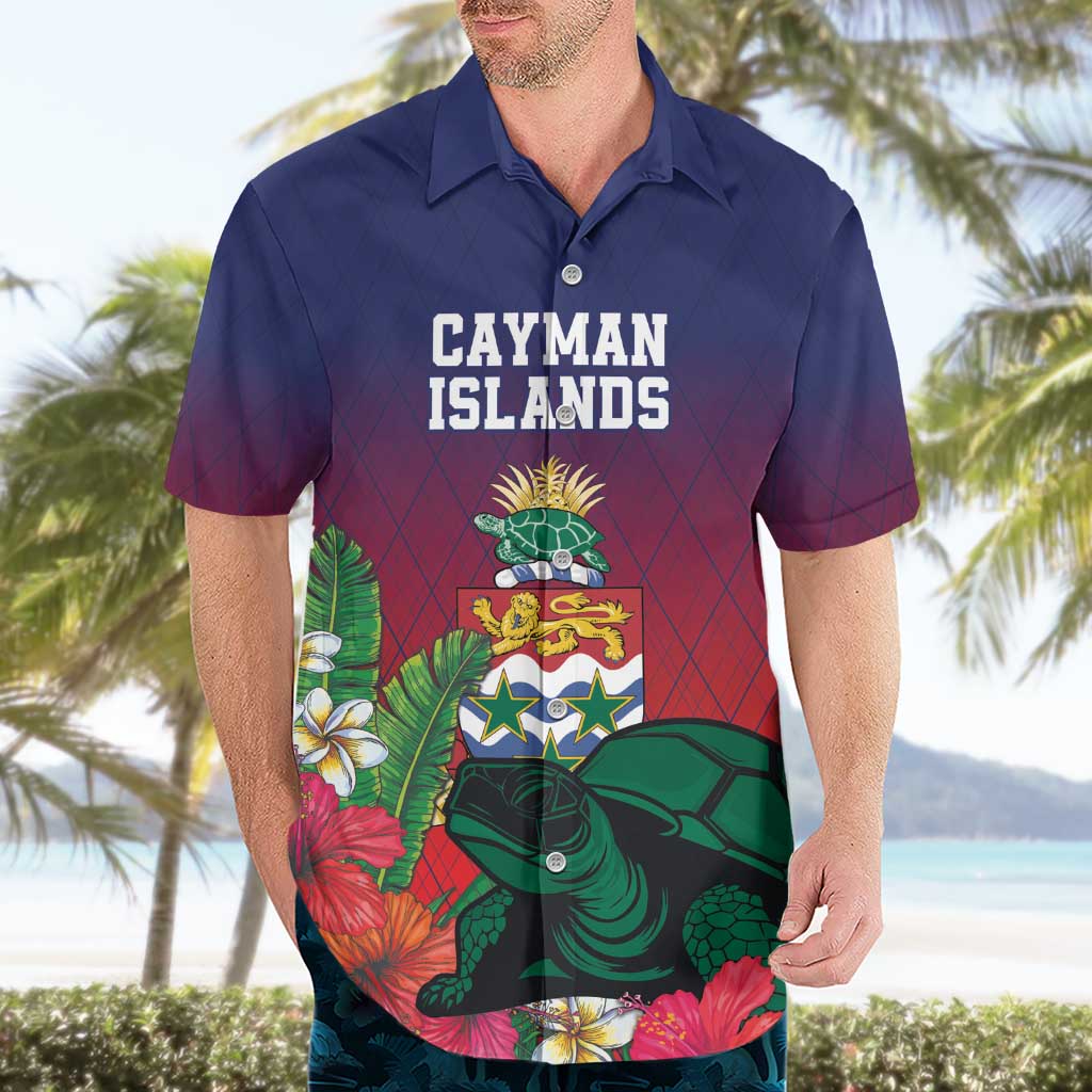 Custom Cayman Islands Hawaiian Shirt Green Turtle Sporty Style - Wonder Print Shop