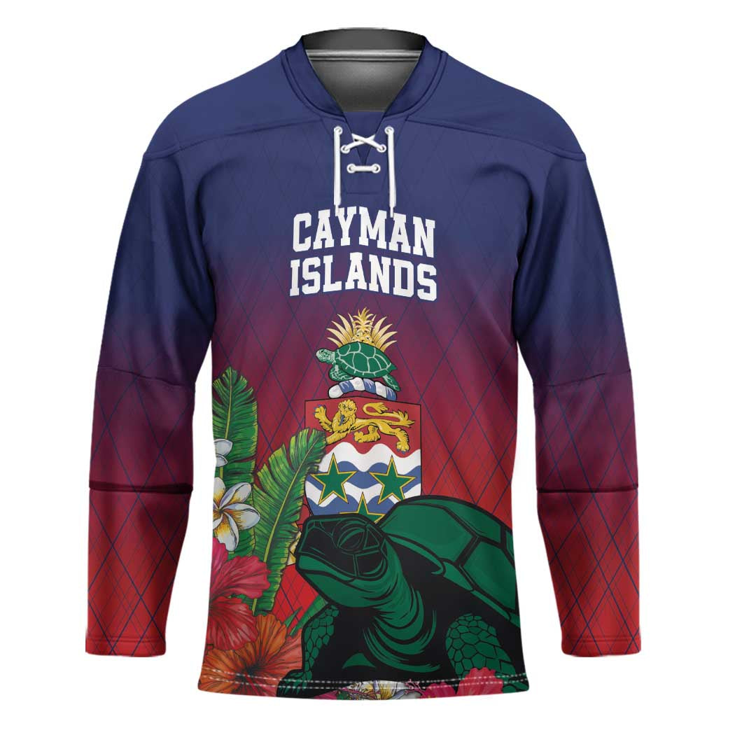 Custom Cayman Islands Hockey Jersey Green Turtle Sporty Style - Wonder Print Shop