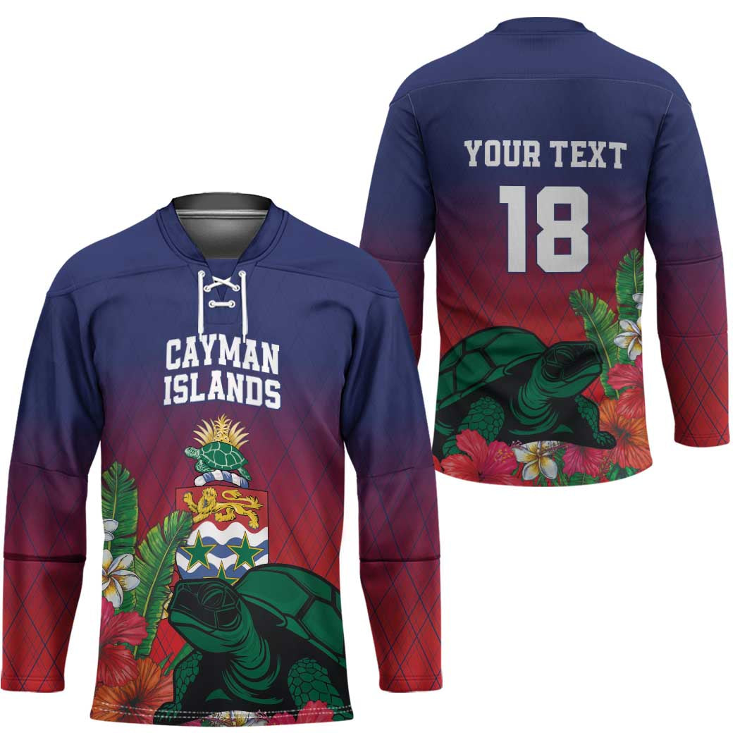 Custom Cayman Islands Hockey Jersey Green Turtle Sporty Style - Wonder Print Shop