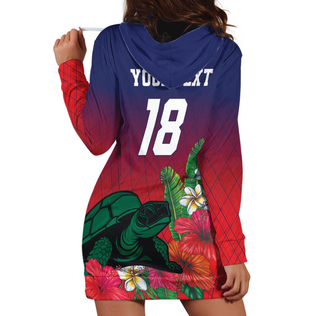 Custom Cayman Islands Hoodie Dress Green Turtle Sporty Style - Wonder Print Shop