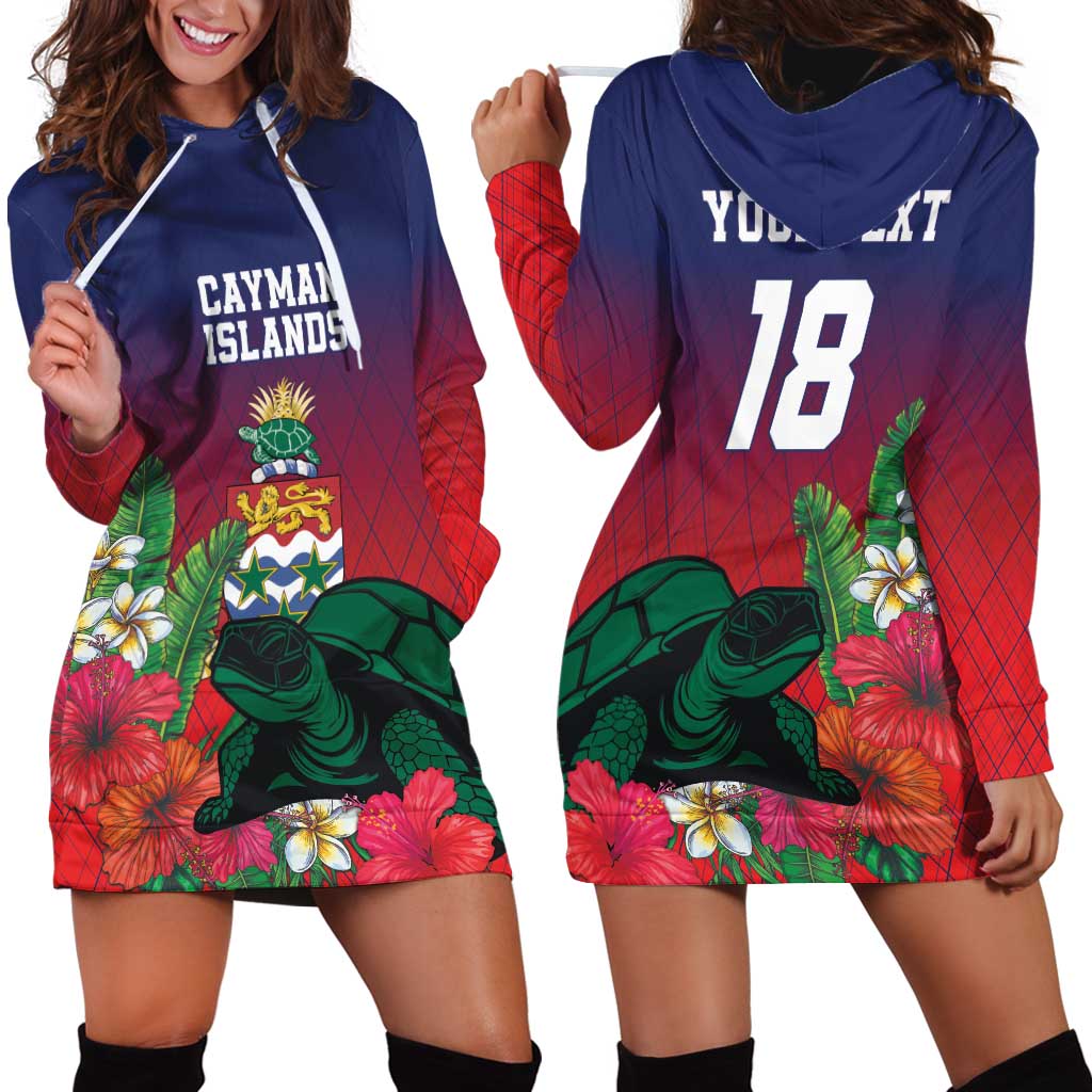 Custom Cayman Islands Hoodie Dress Green Turtle Sporty Style - Wonder Print Shop