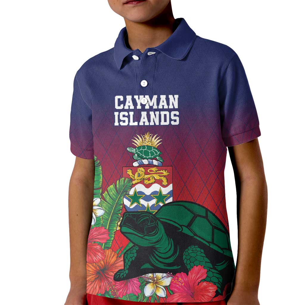 Custom Cayman Islands Kid Polo Shirt Green Turtle Sporty Style - Wonder Print Shop