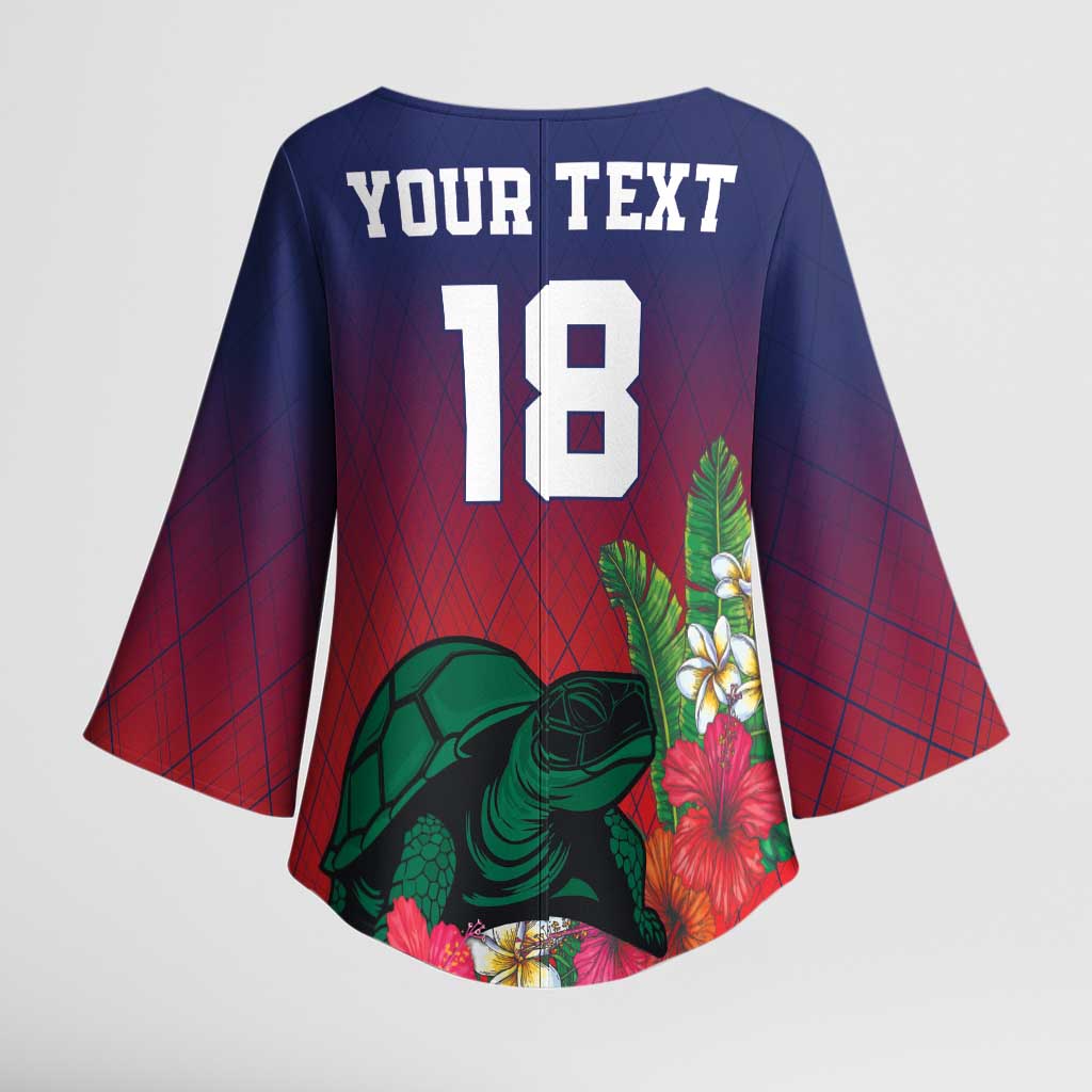 Custom Cayman Islands Kimono Sleeve Blouse Green Turtle Sporty Style - Wonder Print Shop