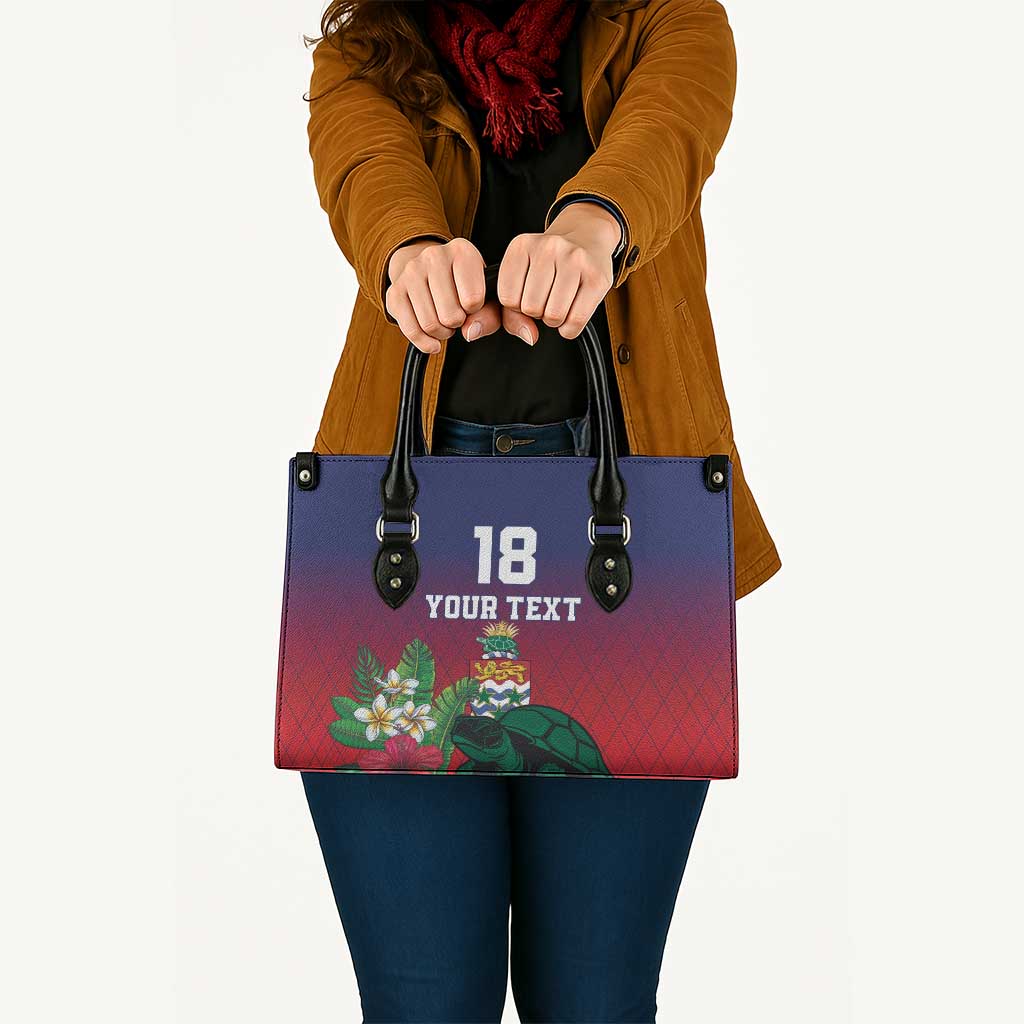 Custom Cayman Islands Leather Bag Green Turtle Sporty Style - Wonder Print Shop