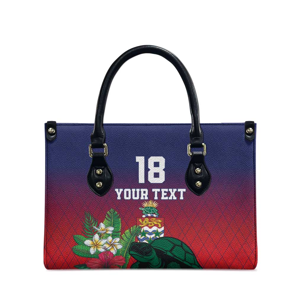 Custom Cayman Islands Leather Bag Green Turtle Sporty Style - Wonder Print Shop