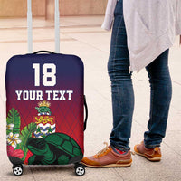 Custom Cayman Islands Luggage Cover Green Turtle Sporty Style - Wonder Print Shop