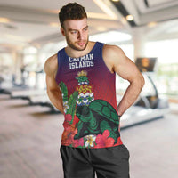 Custom Cayman Islands Men Tank Top Green Turtle Sporty Style - Wonder Print Shop