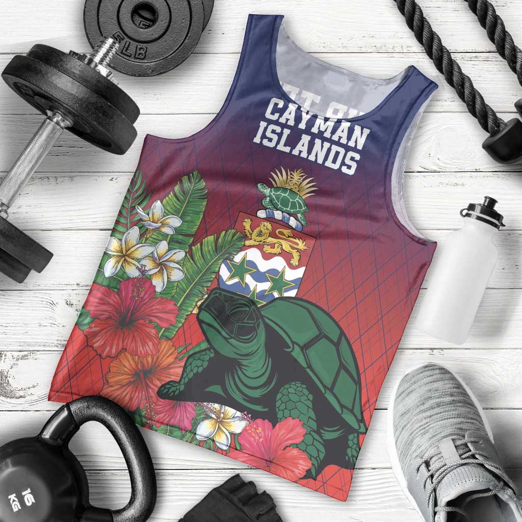 Custom Cayman Islands Men Tank Top Green Turtle Sporty Style - Wonder Print Shop
