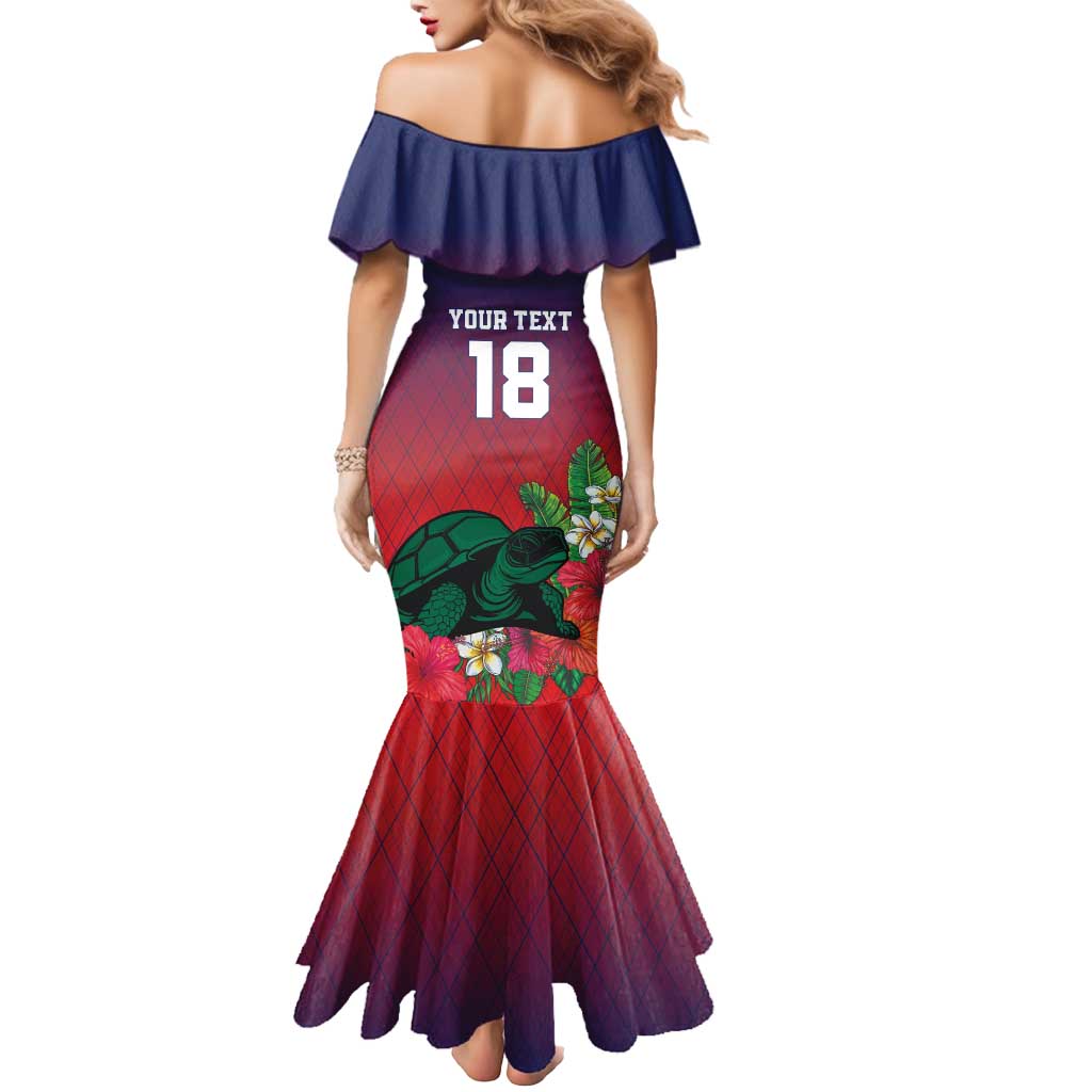 Custom Cayman Islands Mermaid Dress Green Turtle Sporty Style - Wonder Print Shop