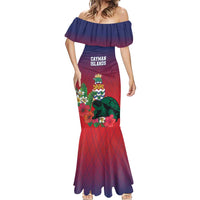 Custom Cayman Islands Mermaid Dress Green Turtle Sporty Style - Wonder Print Shop