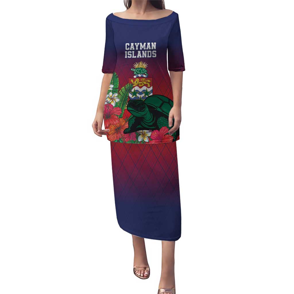 Custom Cayman Islands Puletasi Green Turtle Sporty Style - Wonder Print Shop