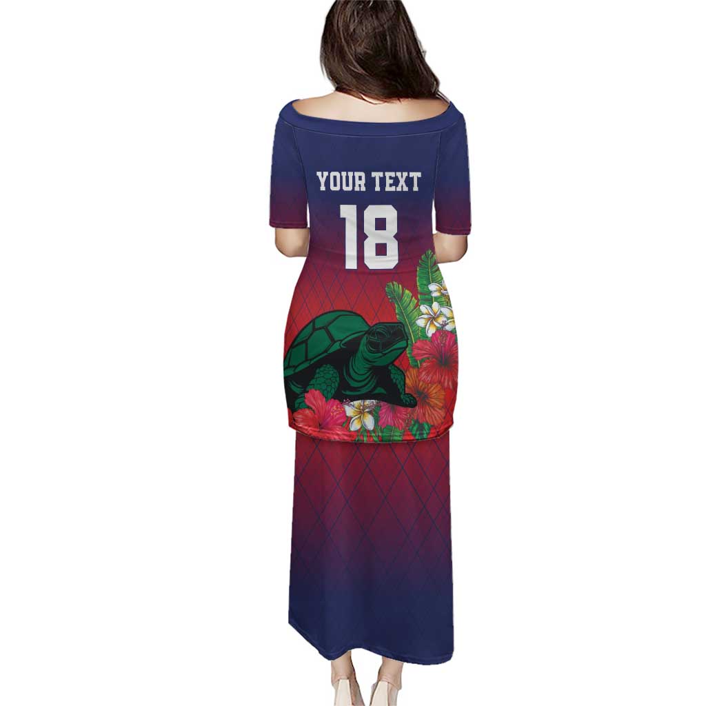 Custom Cayman Islands Puletasi Green Turtle Sporty Style - Wonder Print Shop