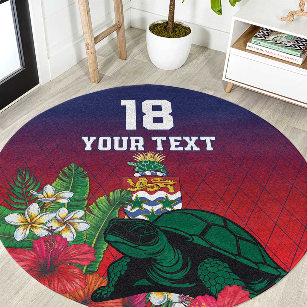 Custom Cayman Islands Round Carpet Green Turtle Sporty Style - Wonder Print Shop