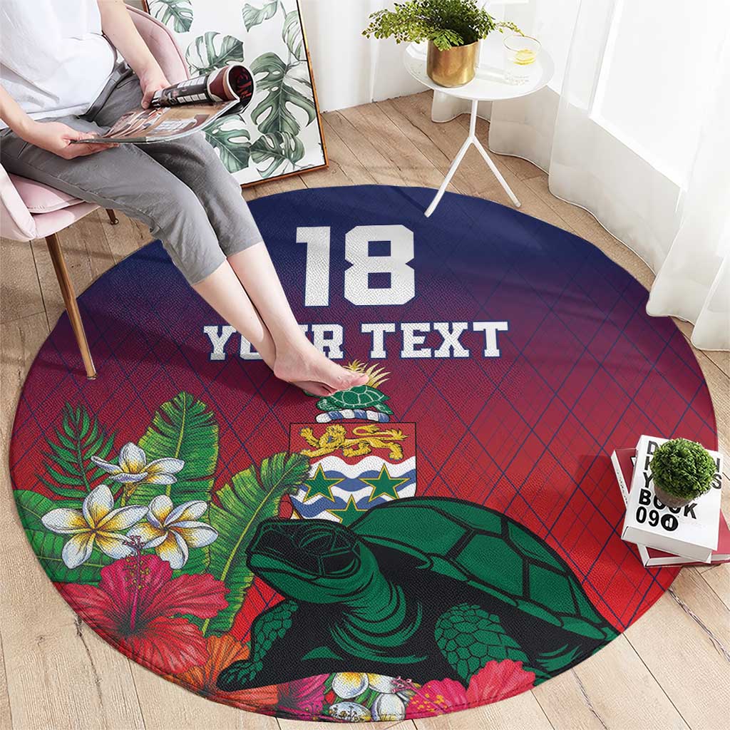 Custom Cayman Islands Round Carpet Green Turtle Sporty Style - Wonder Print Shop