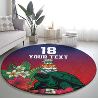 Custom Cayman Islands Round Carpet Green Turtle Sporty Style - Wonder Print Shop