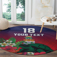 Custom Cayman Islands Round Carpet Green Turtle Sporty Style - Wonder Print Shop