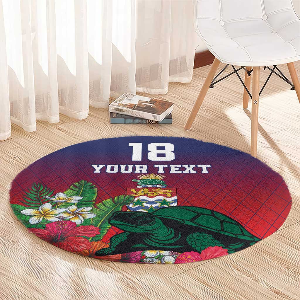 Custom Cayman Islands Round Carpet Green Turtle Sporty Style - Wonder Print Shop