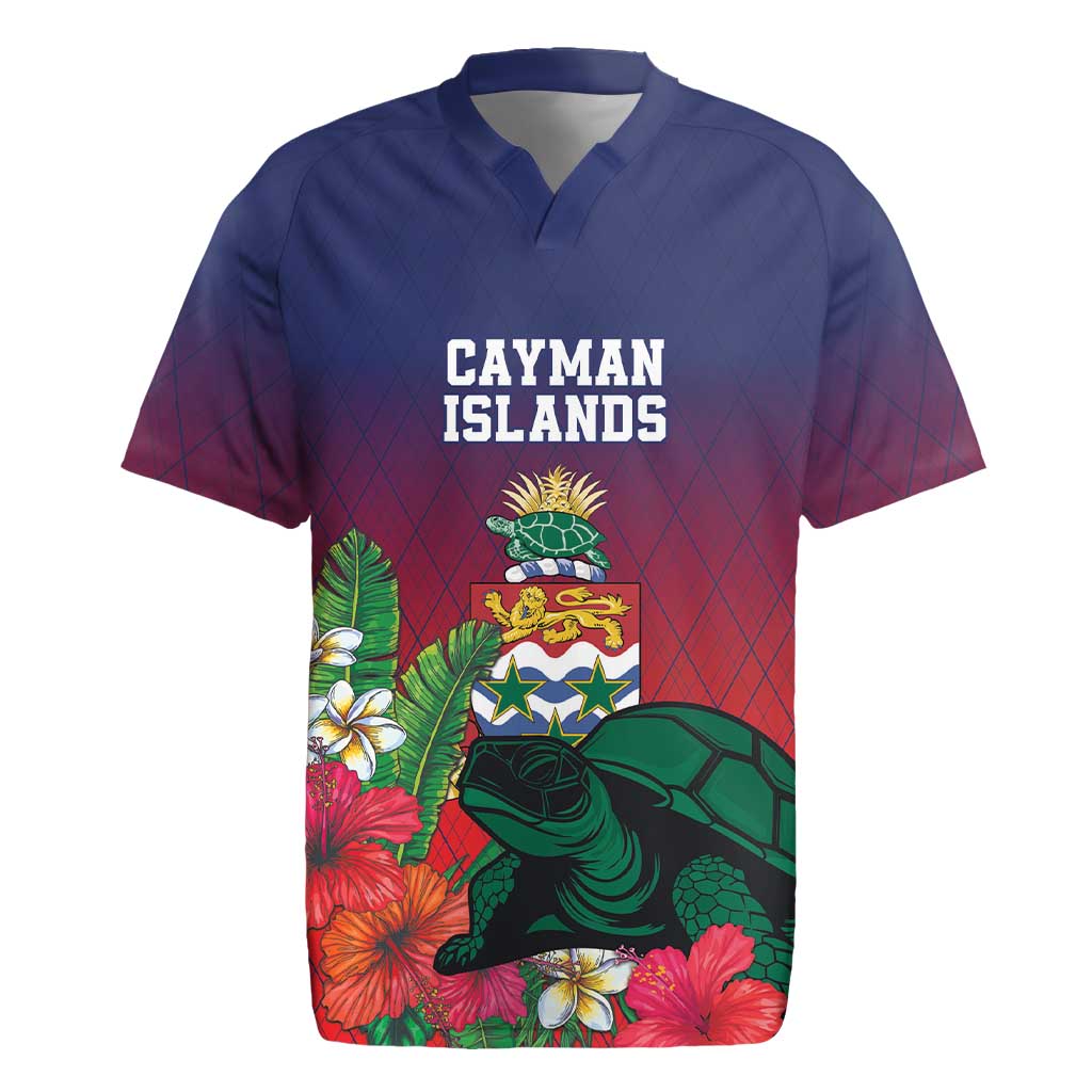 Custom Cayman Islands Rugby Jersey Green Turtle Sporty Style - Wonder Print Shop