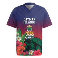 Custom Cayman Islands Rugby Jersey Green Turtle Sporty Style - Wonder Print Shop
