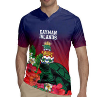 Custom Cayman Islands Rugby Jersey Green Turtle Sporty Style - Wonder Print Shop