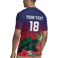 Custom Cayman Islands Rugby Jersey Green Turtle Sporty Style - Wonder Print Shop