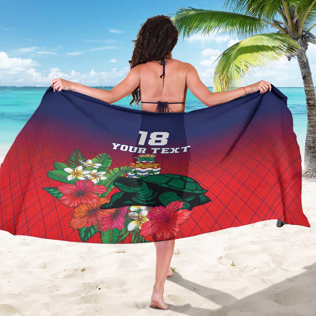 Custom Cayman Islands Sarong Green Turtle Sporty Style - Wonder Print Shop