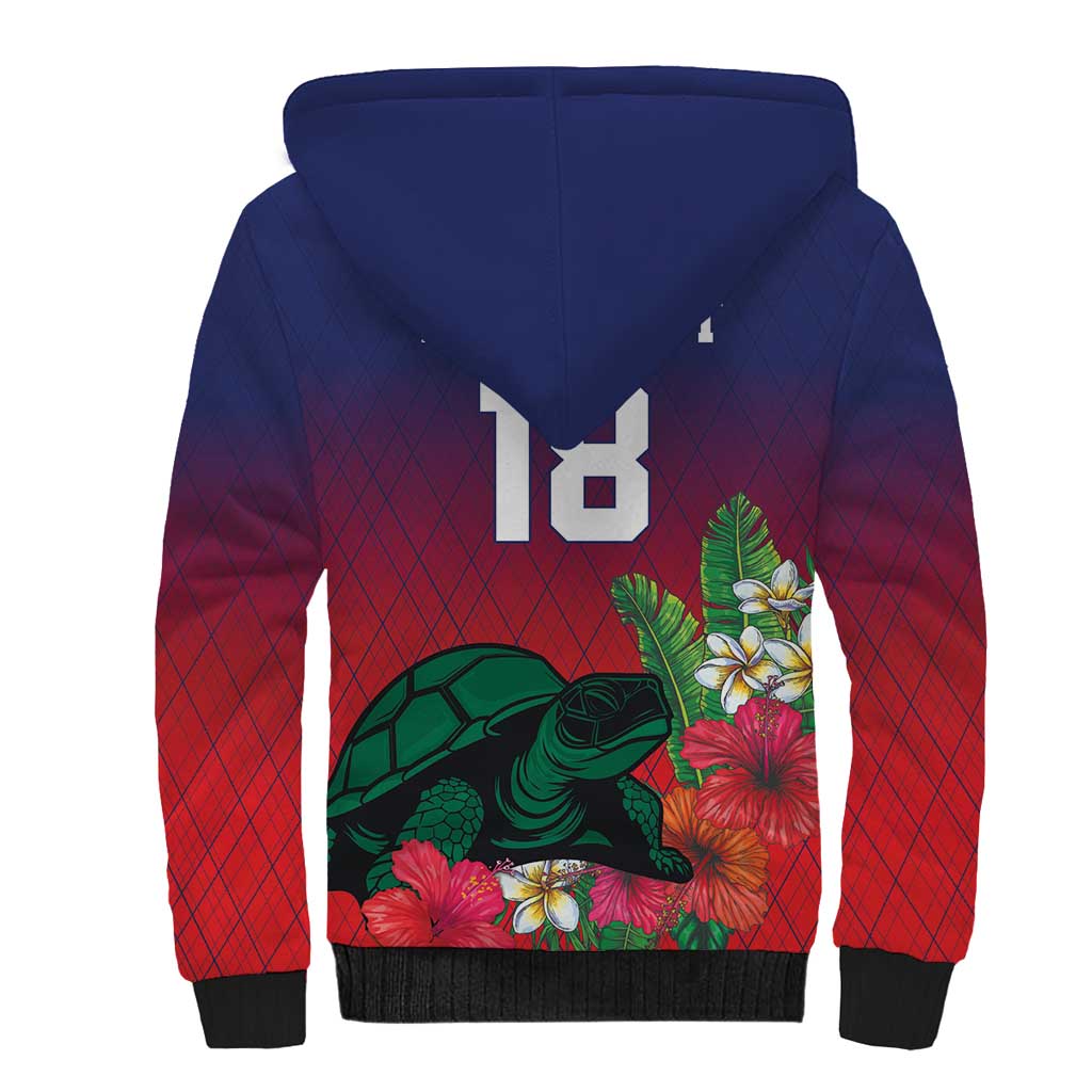 Custom Cayman Islands Sherpa Hoodie Green Turtle Sporty Style - Wonder Print Shop