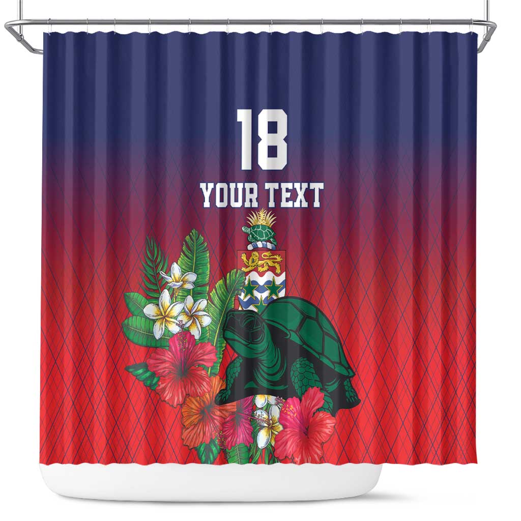 Custom Cayman Islands Shower Curtain Green Turtle Sporty Style - Wonder Print Shop