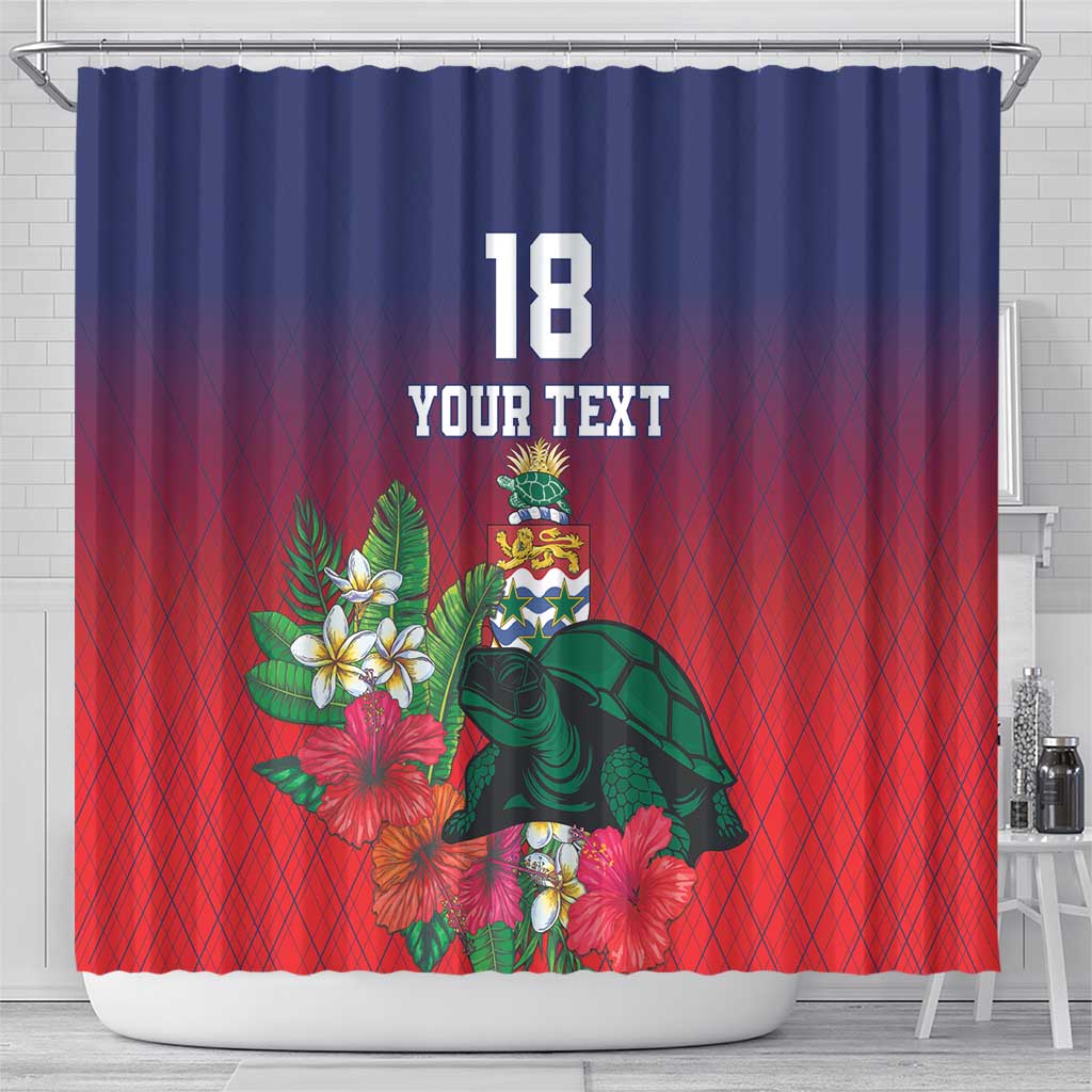 Custom Cayman Islands Shower Curtain Green Turtle Sporty Style - Wonder Print Shop