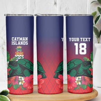 Custom Cayman Islands Skinny Tumbler Green Turtle Sporty Style - Wonder Print Shop