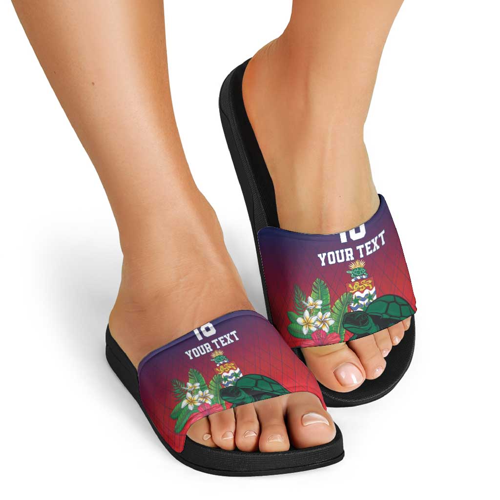 Custom Cayman Islands Slide Sandals Green Turtle Sporty Style - Wonder Print Shop