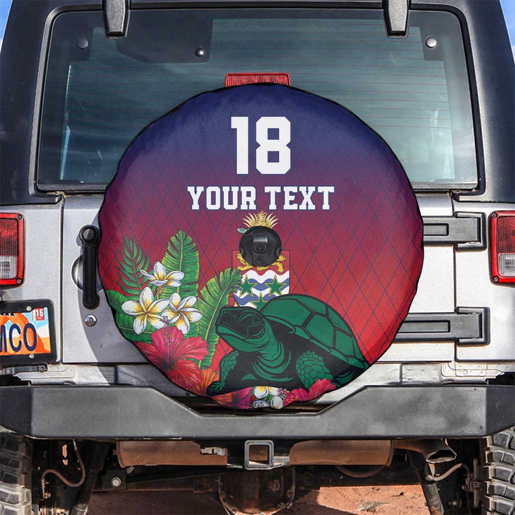 Custom Cayman Islands Spare Tire Cover Green Turtle Sporty Style - Wonder Print Shop