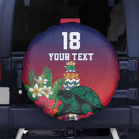 Custom Cayman Islands Spare Tire Cover Green Turtle Sporty Style - Wonder Print Shop