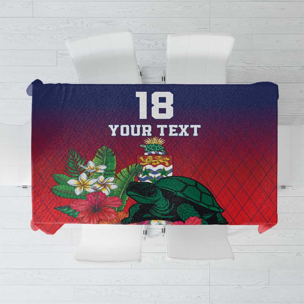 Custom Cayman Islands Tablecloth Green Turtle Sporty Style - Wonder Print Shop