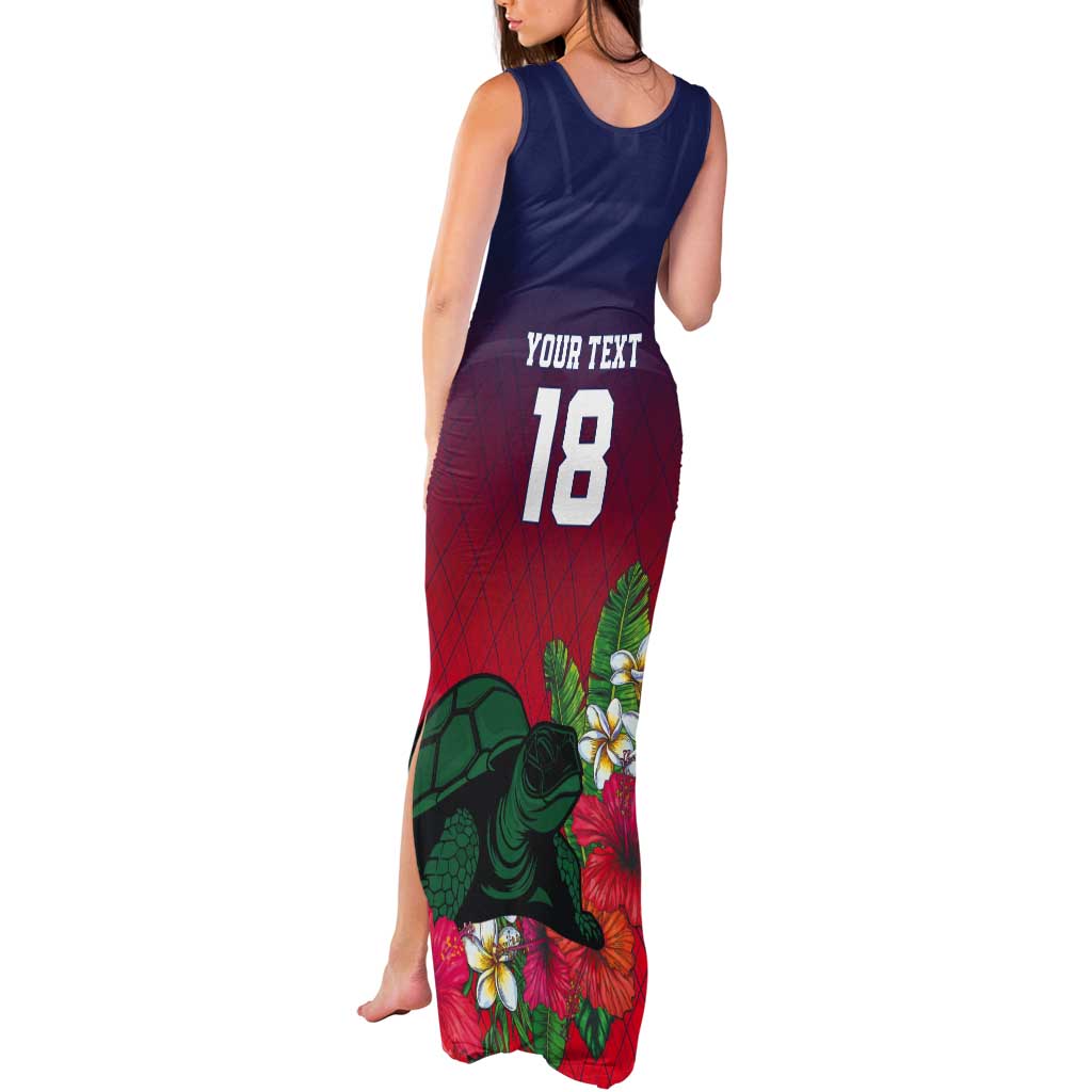 Custom Cayman Islands Tank Maxi Dress Green Turtle Sporty Style - Wonder Print Shop