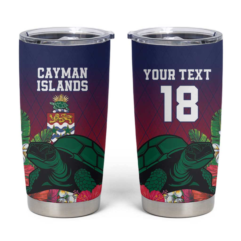 Custom Cayman Islands Tumbler Cup Green Turtle Sporty Style - Wonder Print Shop