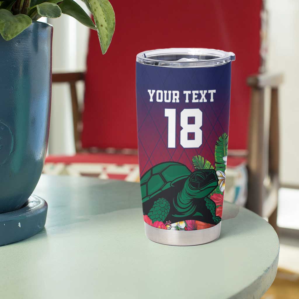 Custom Cayman Islands Tumbler Cup Green Turtle Sporty Style - Wonder Print Shop