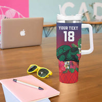 Custom Cayman Islands Tumbler With Handle Green Turtle Sporty Style - Wonder Print Shop