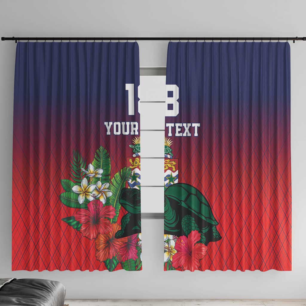 Custom Cayman Islands Window Curtain Green Turtle Sporty Style - Wonder Print Shop