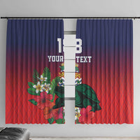 Custom Cayman Islands Window Curtain Green Turtle Sporty Style - Wonder Print Shop