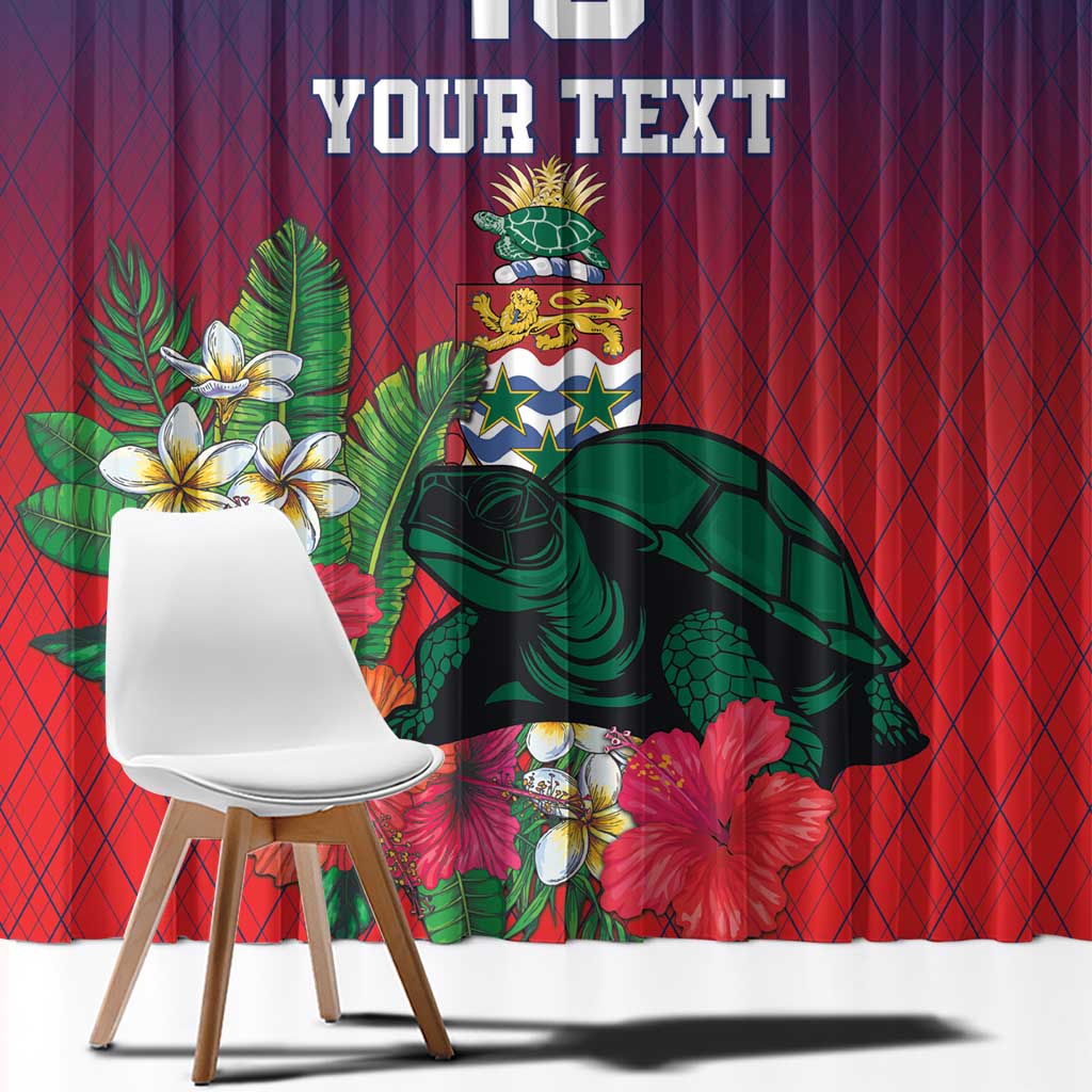 Custom Cayman Islands Window Curtain Green Turtle Sporty Style - Wonder Print Shop