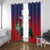 Custom Cayman Islands Window Curtain Green Turtle Sporty Style - Wonder Print Shop