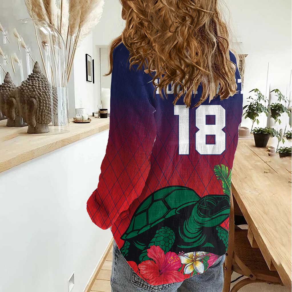 Custom Cayman Islands Women Casual Shirt Green Turtle Sporty Style - Wonder Print Shop