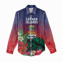 Custom Cayman Islands Women Casual Shirt Green Turtle Sporty Style - Wonder Print Shop