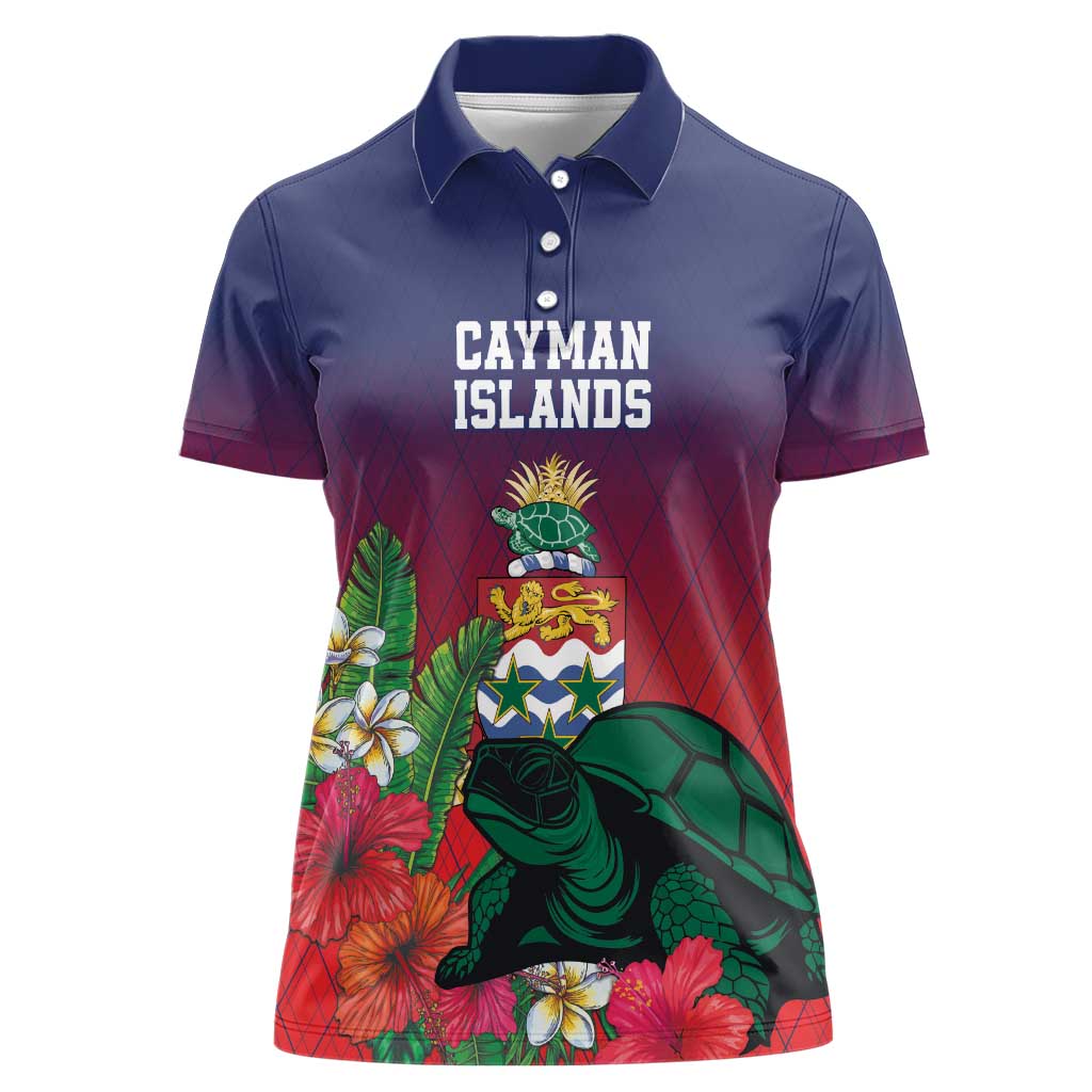 Custom Cayman Islands Women Polo Shirt Green Turtle Sporty Style - Wonder Print Shop